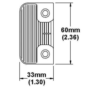 Multipoint Lock Strike Plate, Roller Type - Polished Brass, 8785003